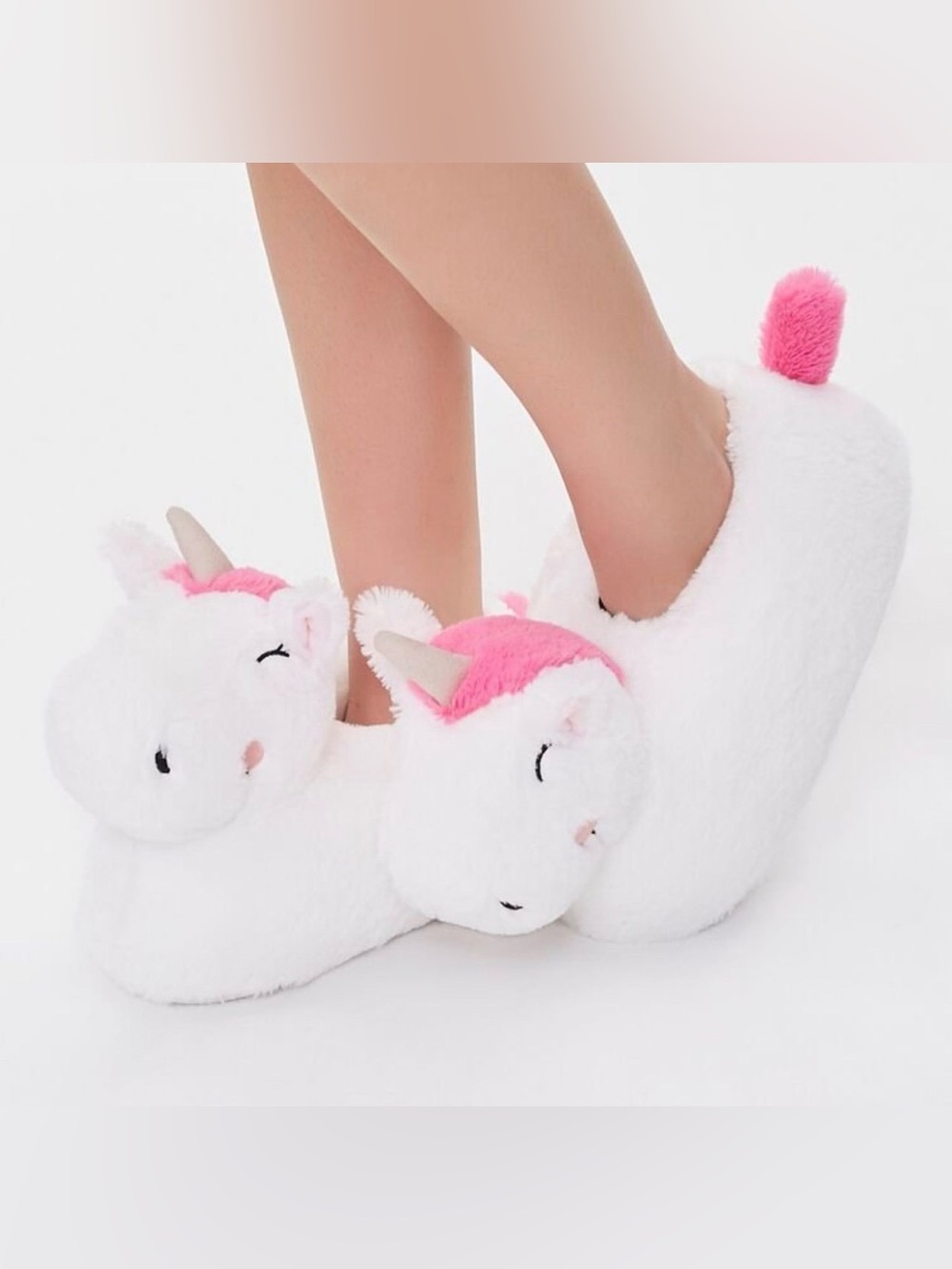 Forever 21 Plush Unicorn Slipper Booties